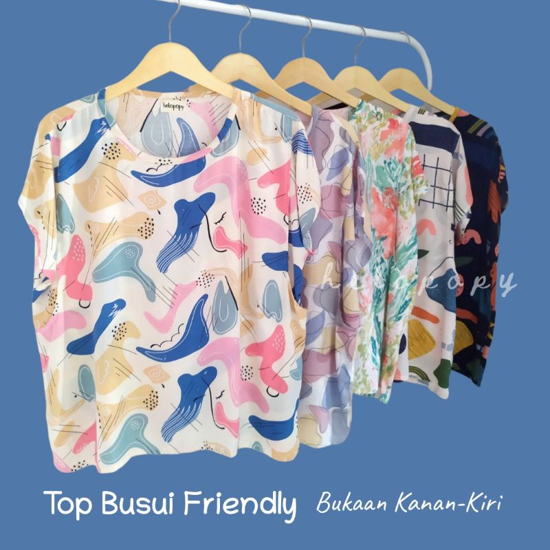 Atasan Menyusui Bukaan Samping Kanan Kiri | Top Busui Friendly Nursing Wear