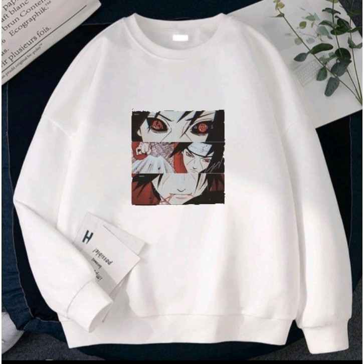 Sweater Crewneck Pria Anime Naruto Sweatshirt Brand Lokal Bandung Bahan Cutton Fleece Sweater Pria Wanita Original Bandung