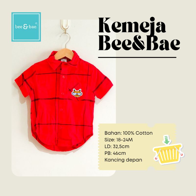 Kemeja Anak Lengan Pendek Laki Boy Kids Bee&Bae