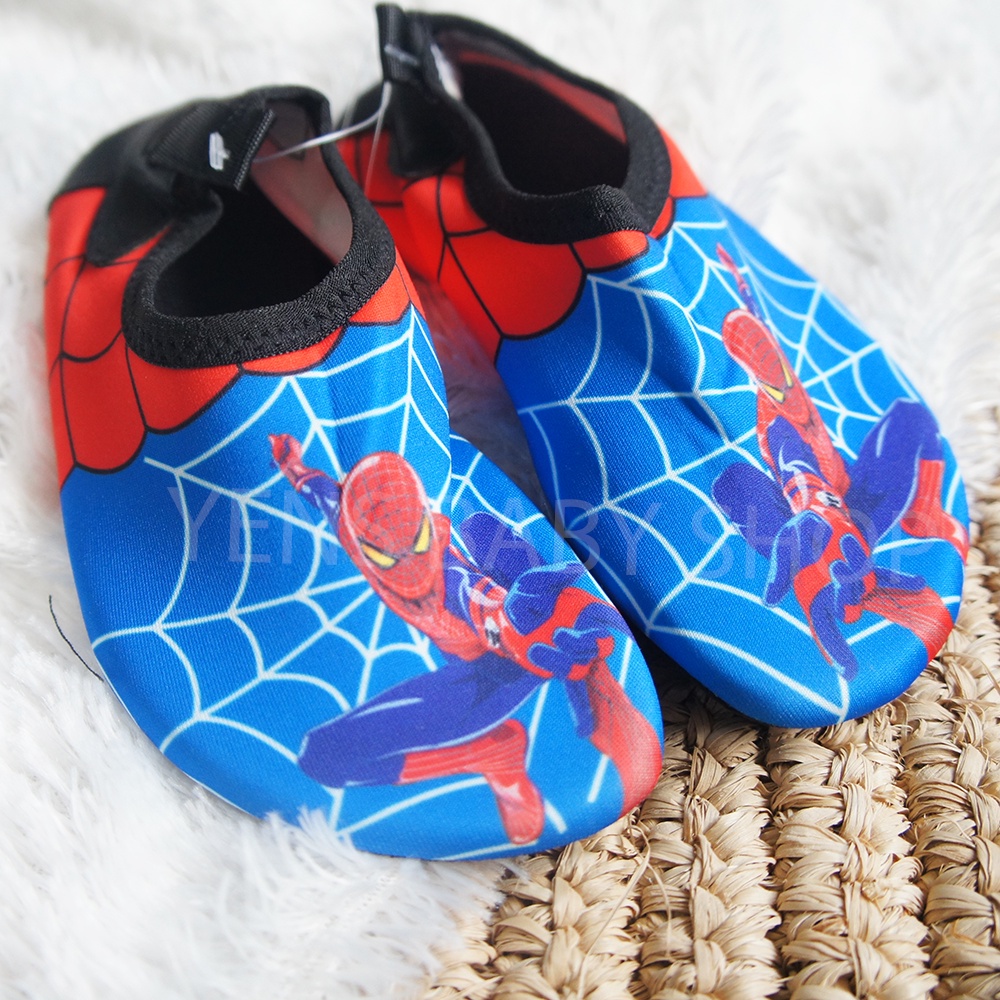 Sepatu Selam Anak Motif Spiderman / Sepatu Snorking Diving Pantai