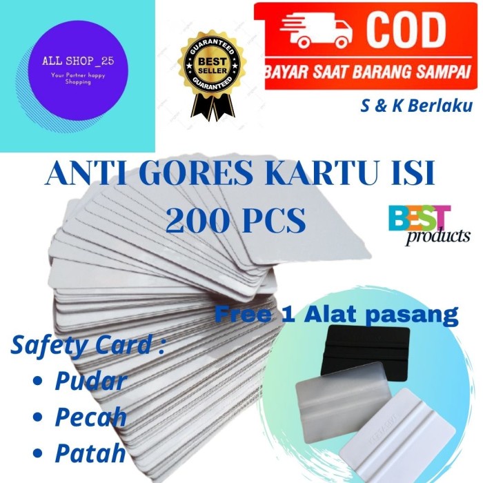 

Exclusive Anti Gores Sim Ktp Plastik Laminating 200 Pcs Gratis Alat Pasang Nya