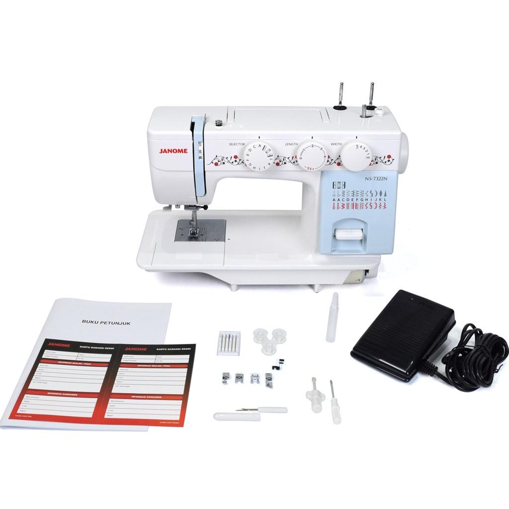 JANOME 7322N - Mesin Jahit Janome NS 7322N (Semi Portable) Body Full Besi Best Seller