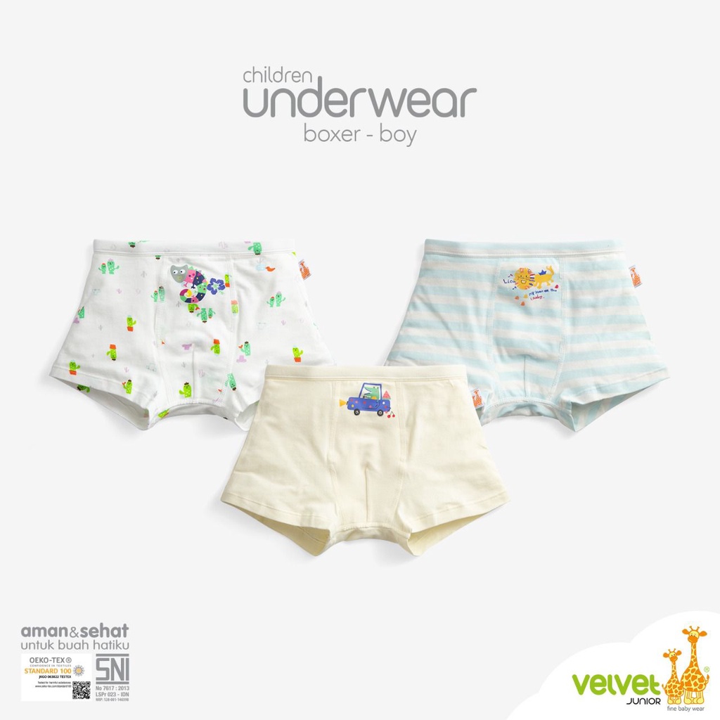 Velvet Underwear / Boxer Anak Boy Briefs - Celana Dalam Anak