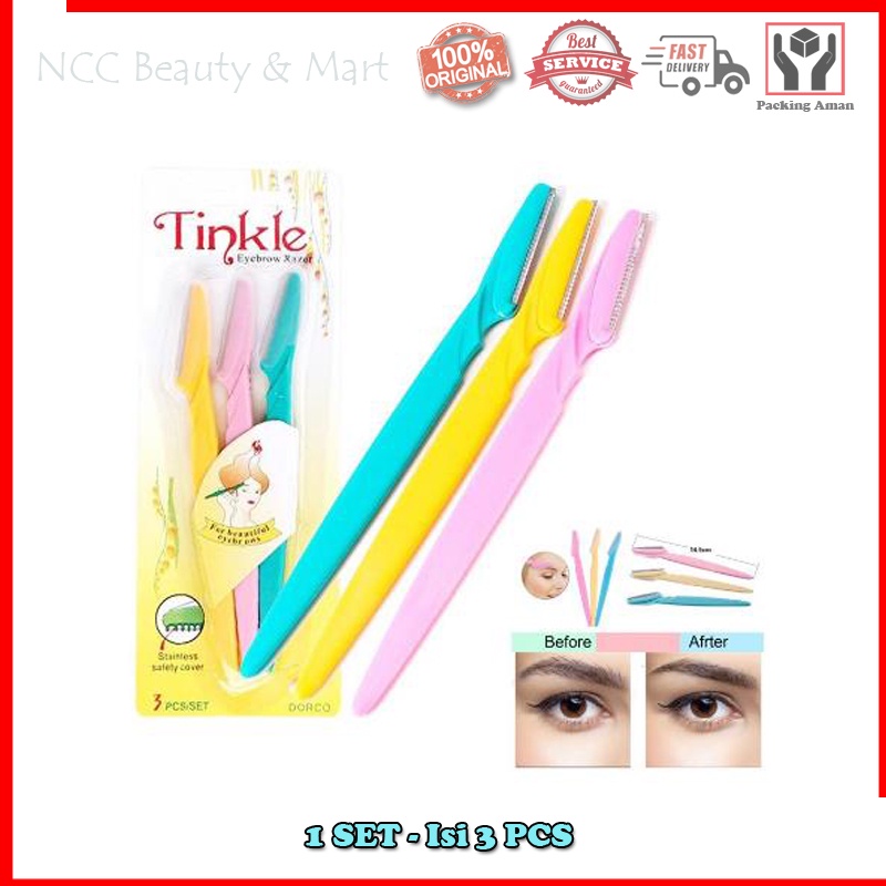 [Isi 3 PCS] * NCC * Tinkle Pisau Cukur Alis Eyebrow Razor