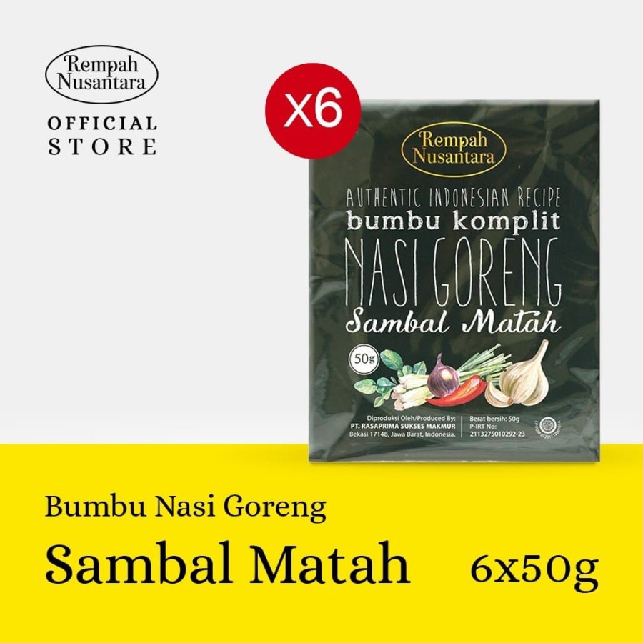 

Bumbu Nasi Goreng Sambal Matah Seriboe Rempah Nusantara 50 gr 1 Pack ( 6 pcs )