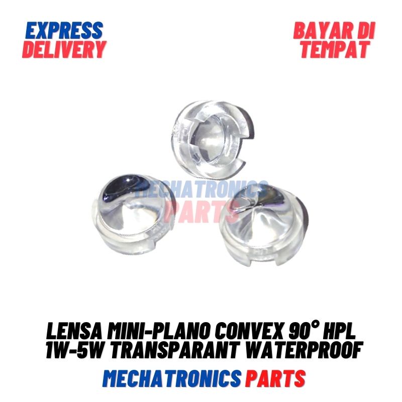 Lensa Mini-Plano Convex 90 Derajat HPL 1W-5W Transparant WATERPROOF