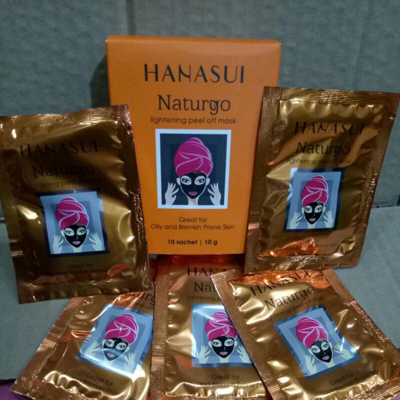 Hanasui naturgo masker lightening peel off mask sachet