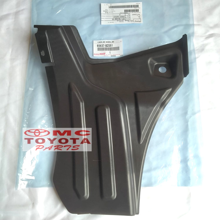 Liner Fender / Spakbor Belakang Kanan dan Kiri Avanza Velos 65637-BZ051, 65638-BZ051