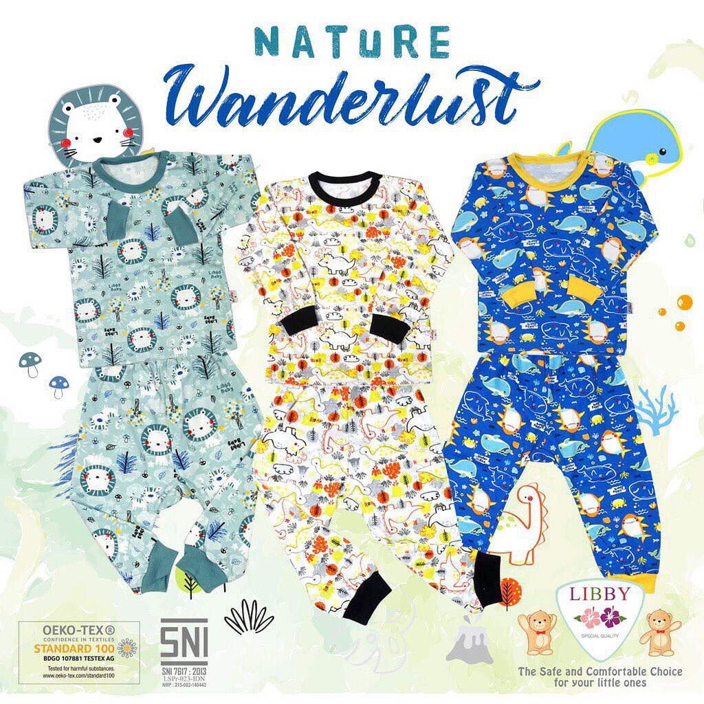 LIBBY Setelan Oblong Panjang Motif NATURE WANDERLUST