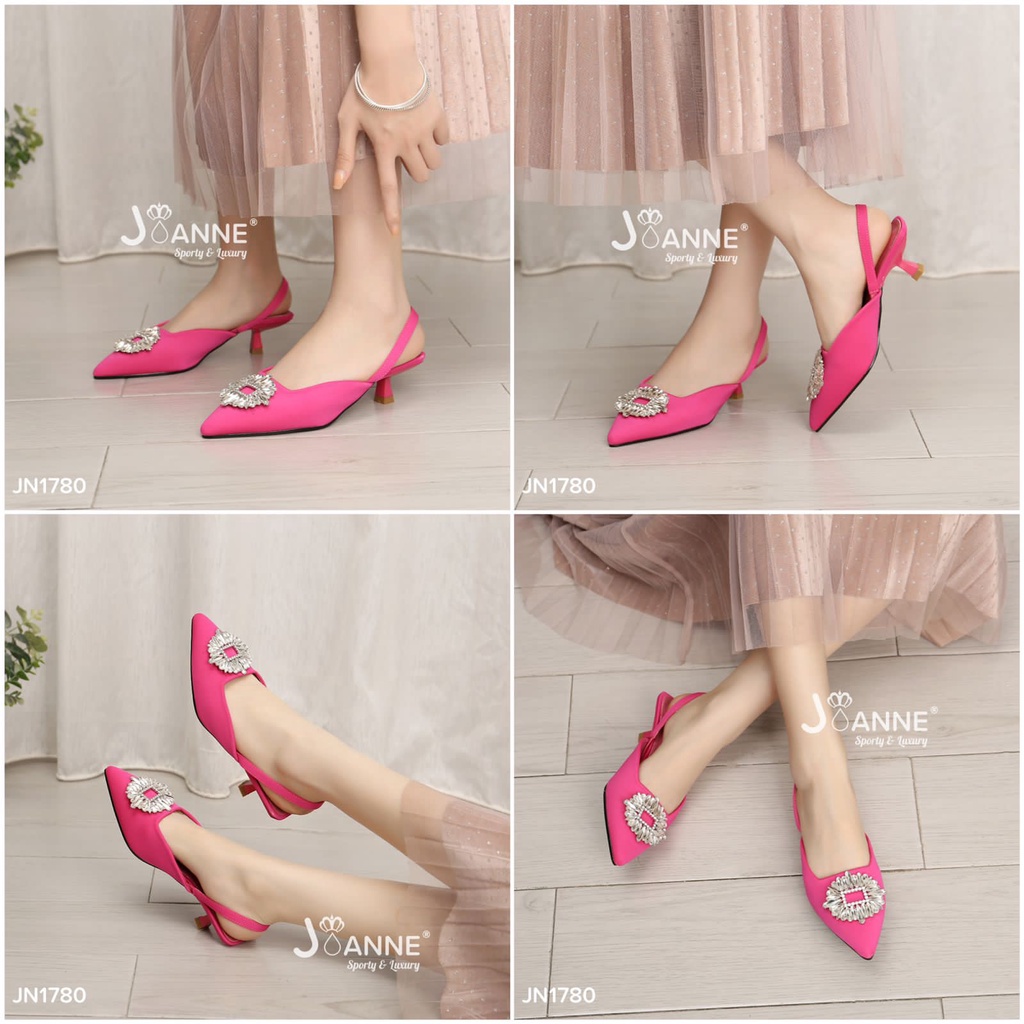 JOANNE Sparkly Slingback Heels Shoes #JN1780 ORIGINAL