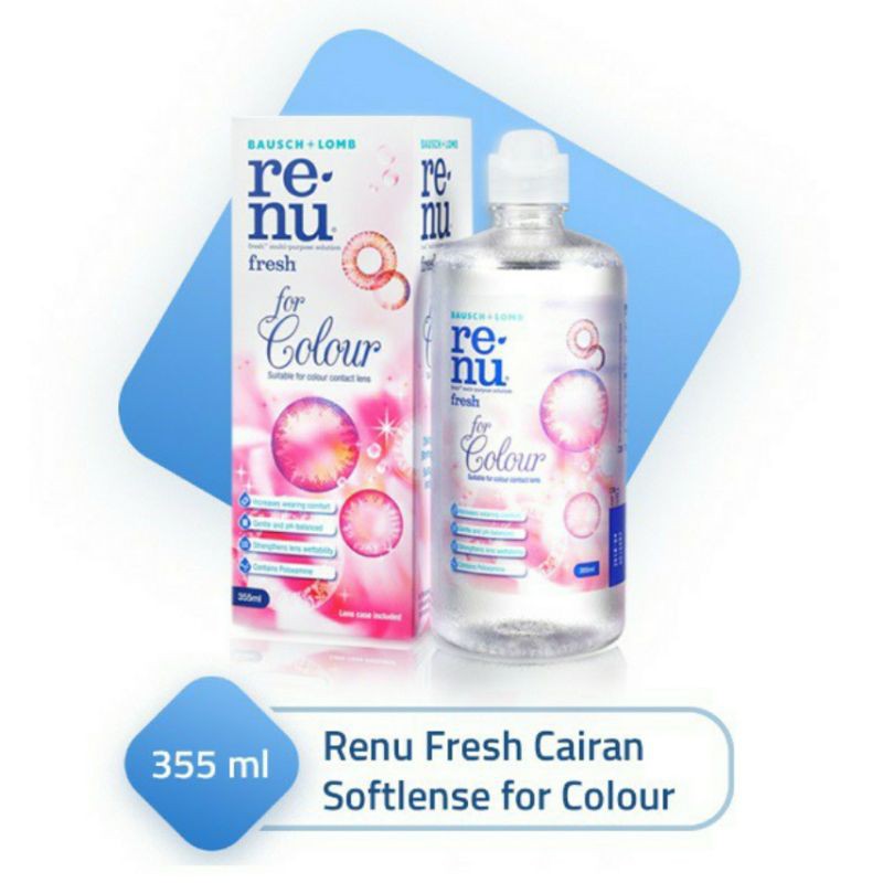 Air Softlens / Cairan Pembersih Softlens RENU FRESH COLOUR 355 ML