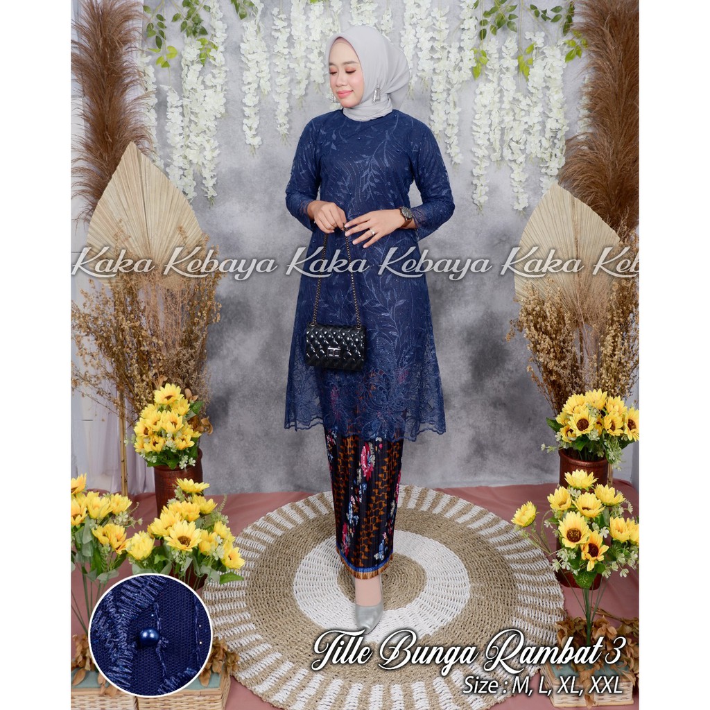 KAK&gt; TERLARIS / TUNIK TILLE RAMBAT 2 / BAJU KEBAYA MODERN KEKINIAN / SET KEBAYA MODERN DAN MODIS