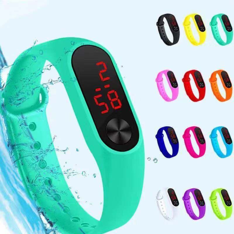 Jam Tangan Led Sport Digital Watch Wanita Pria Karet Anak Sekolah Murah Import Fashion Grosir (VH)