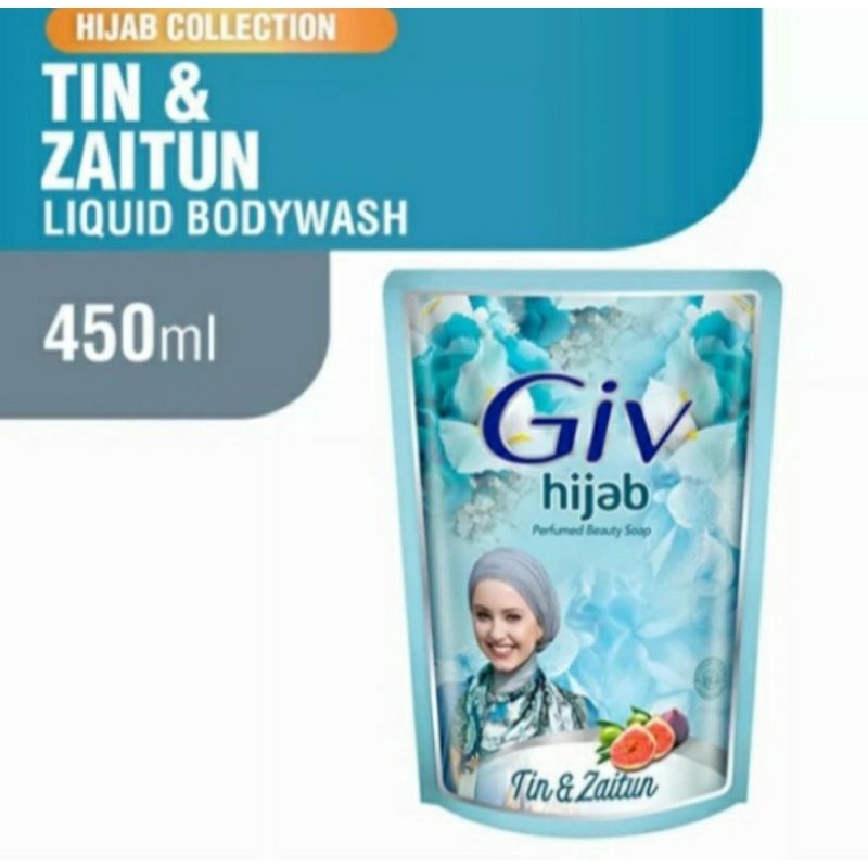 giv body wash hijab tin &amp; zaitun refill 400ml