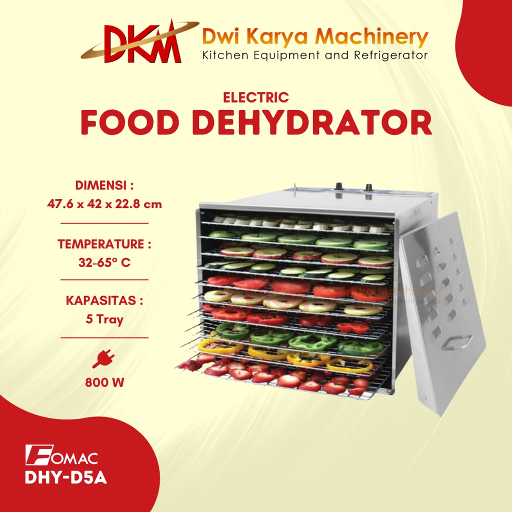 Food Dehydrator Mesin Pengering Makanan / Dehydrator Fomac DHY-D5A