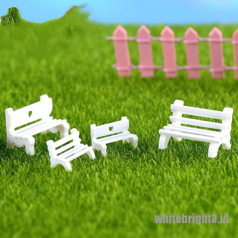 (white3) Miniatur Bangku Putih Untuk Dekorasi Rumah / Hadiah Pernikahan
