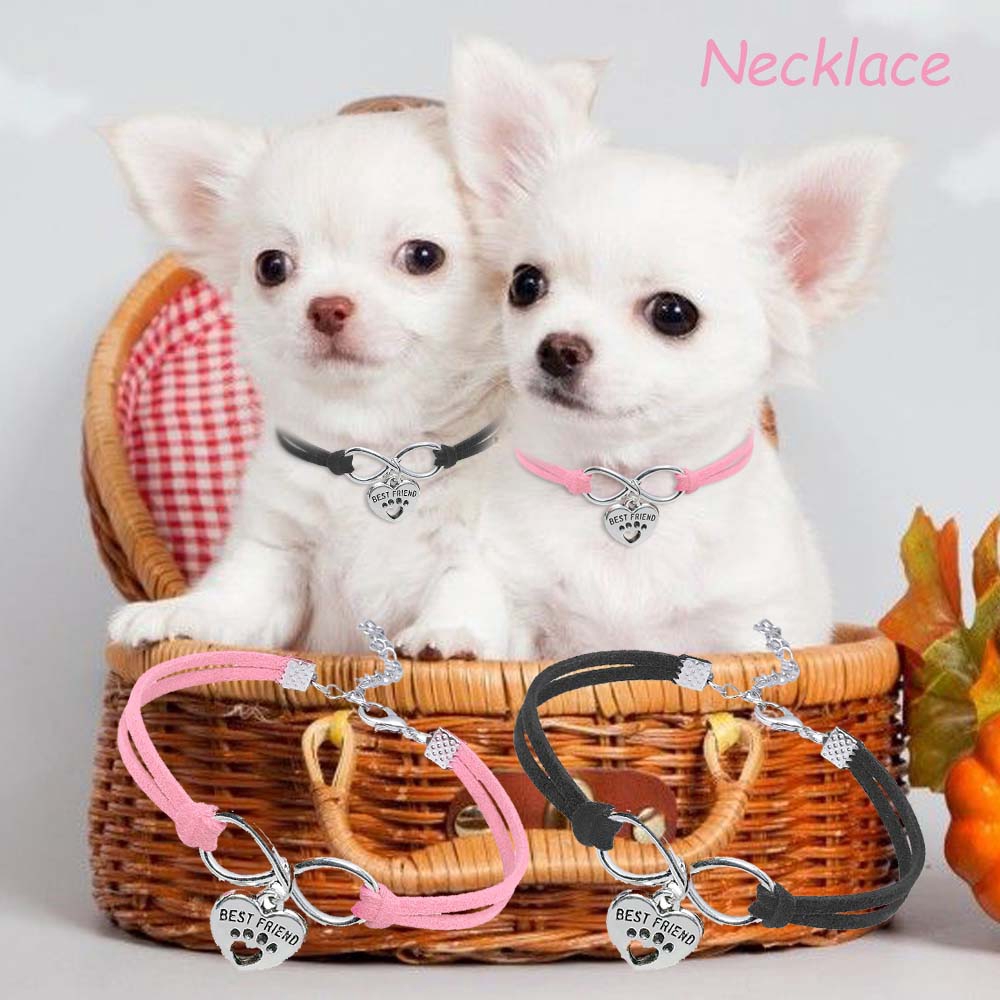 REBUY Cute Colorful Heart Pendant Cat Accessories Kitten Chihuahua Necklace