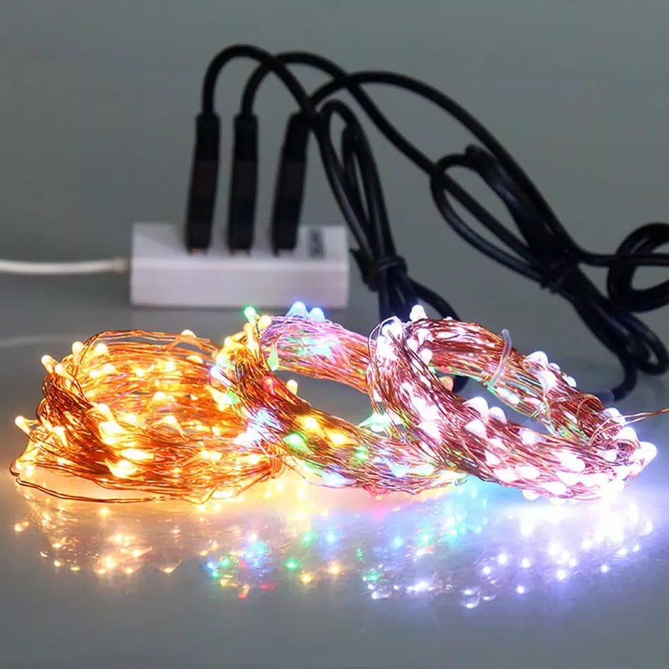 Tumblr Hias Lucu Lampu Kawat Tembaga Warm White LED 5 Meter USB | Dekorasi Kamar Dan Ruangan