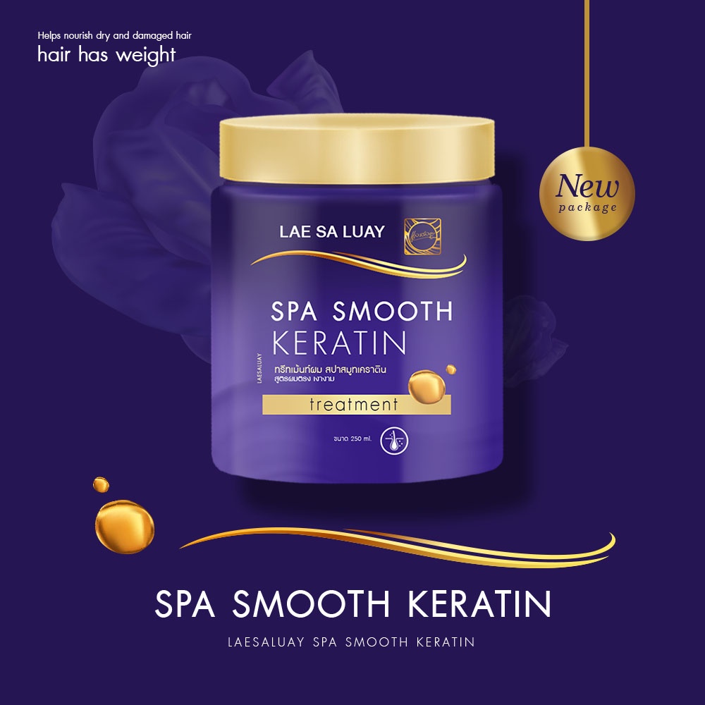 ORIGINAL (BPOM) LAE SA LUAY HAIR SPA SMOOTH KERATIN / LSL MASKER RAMBUT