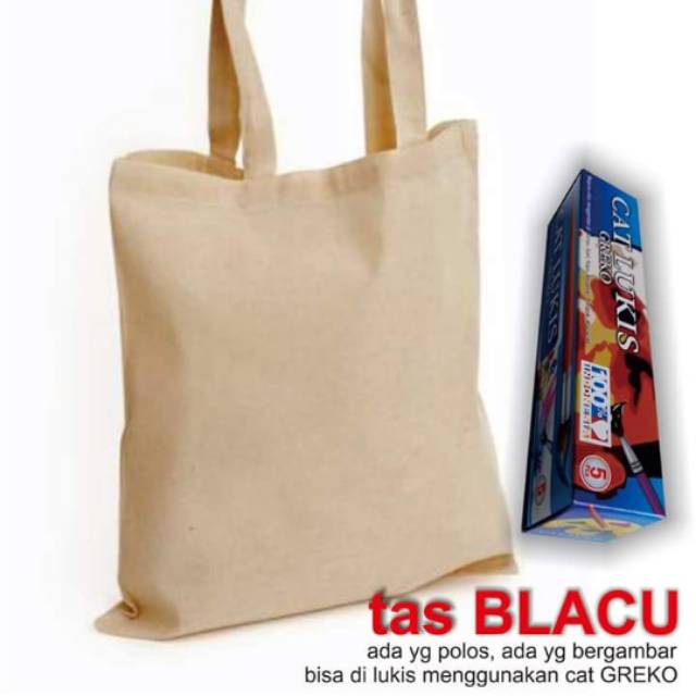 TAS KANVAS SIAP LUKIS (TOTEBAG)