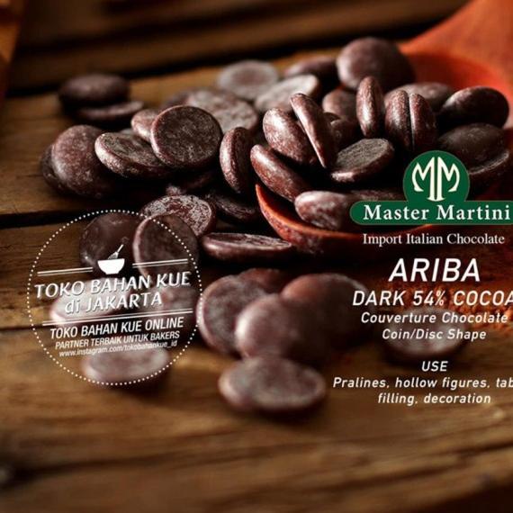 

Master Martini Ariba 54% Dark Couverture Chocolate 500Gr Cokelat Coin