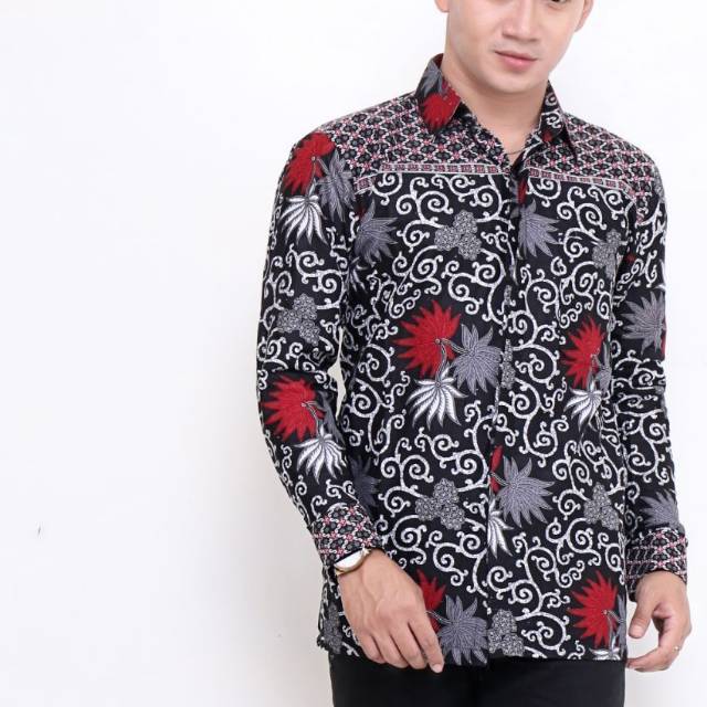 KEMEJA HEM BATIK PRIA LENGAN PANJANG REMAJA KECE MURAH