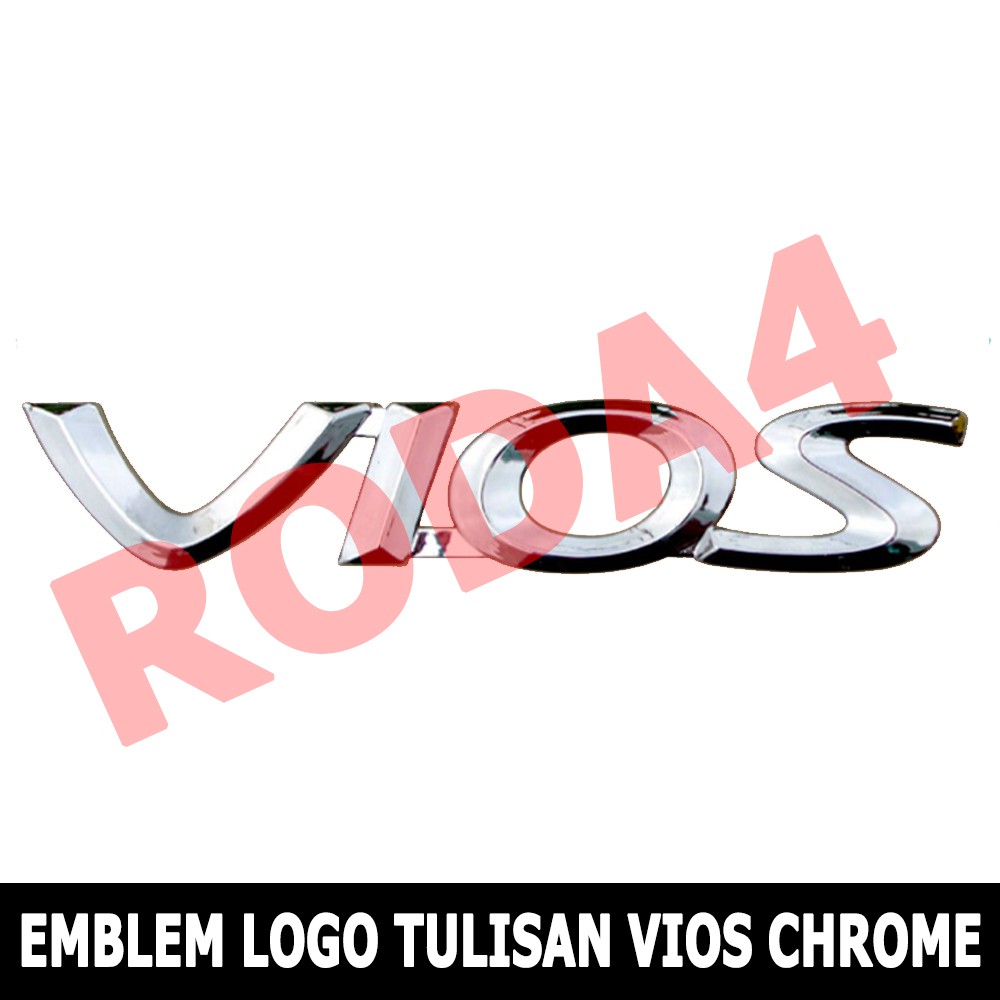 Emblem - Mobil Logo  Tulisan VIOS Chrome