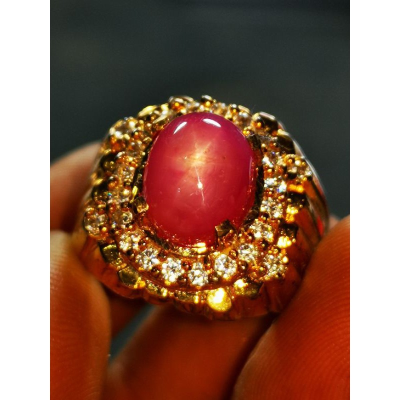 Batu permata natural ruby star burma