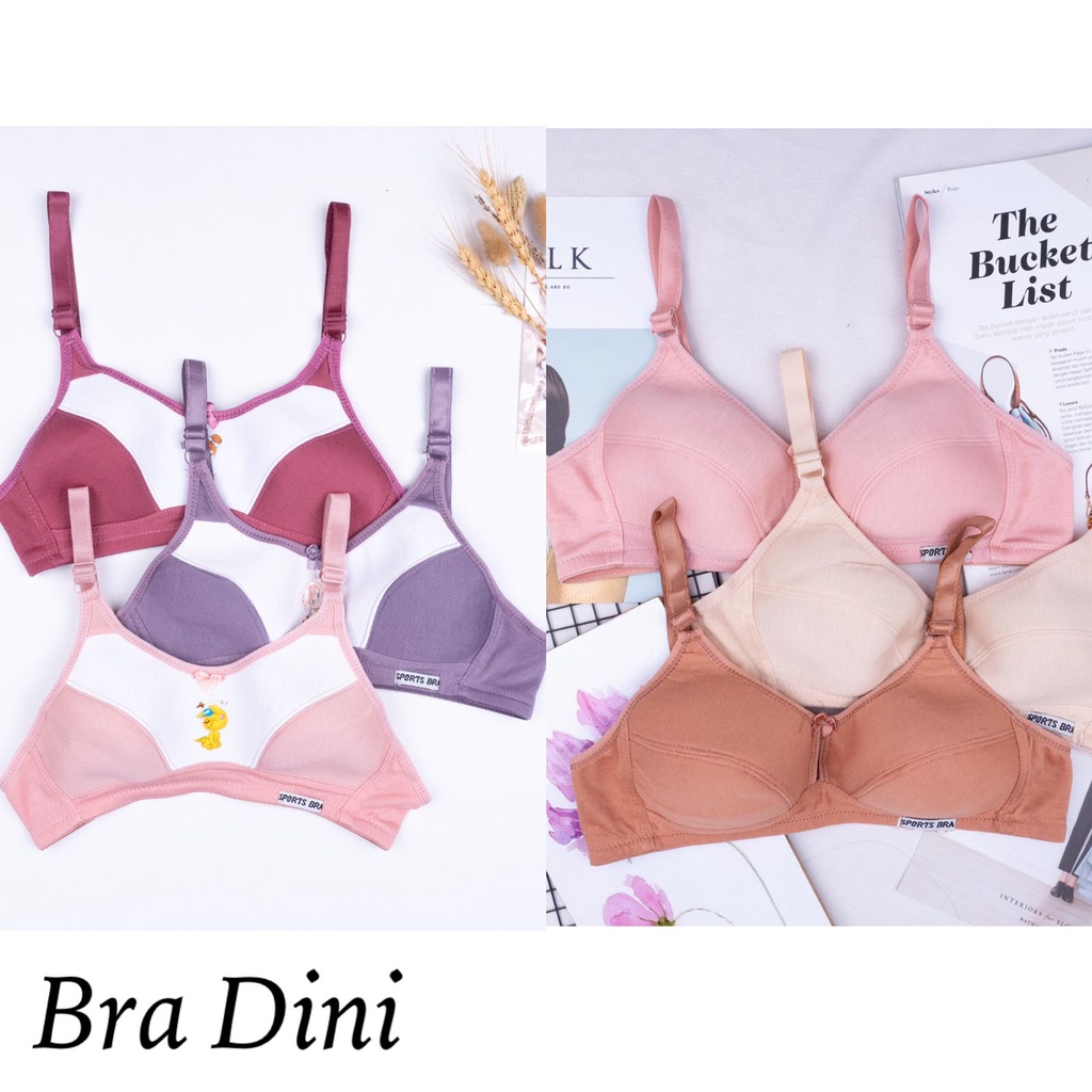 Sport Bra Pakaian Dalam Wanita High Quality Tanpa Kawat dan busa Merk Febby Guffy Dini Ke Ai-BRA DINI SPORT