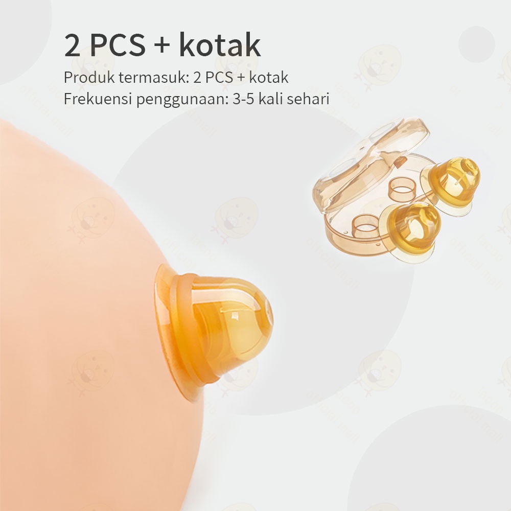 Lacoo Alat Penarik Puting Set Silikon Nipple Puller Wanita dengan kotak