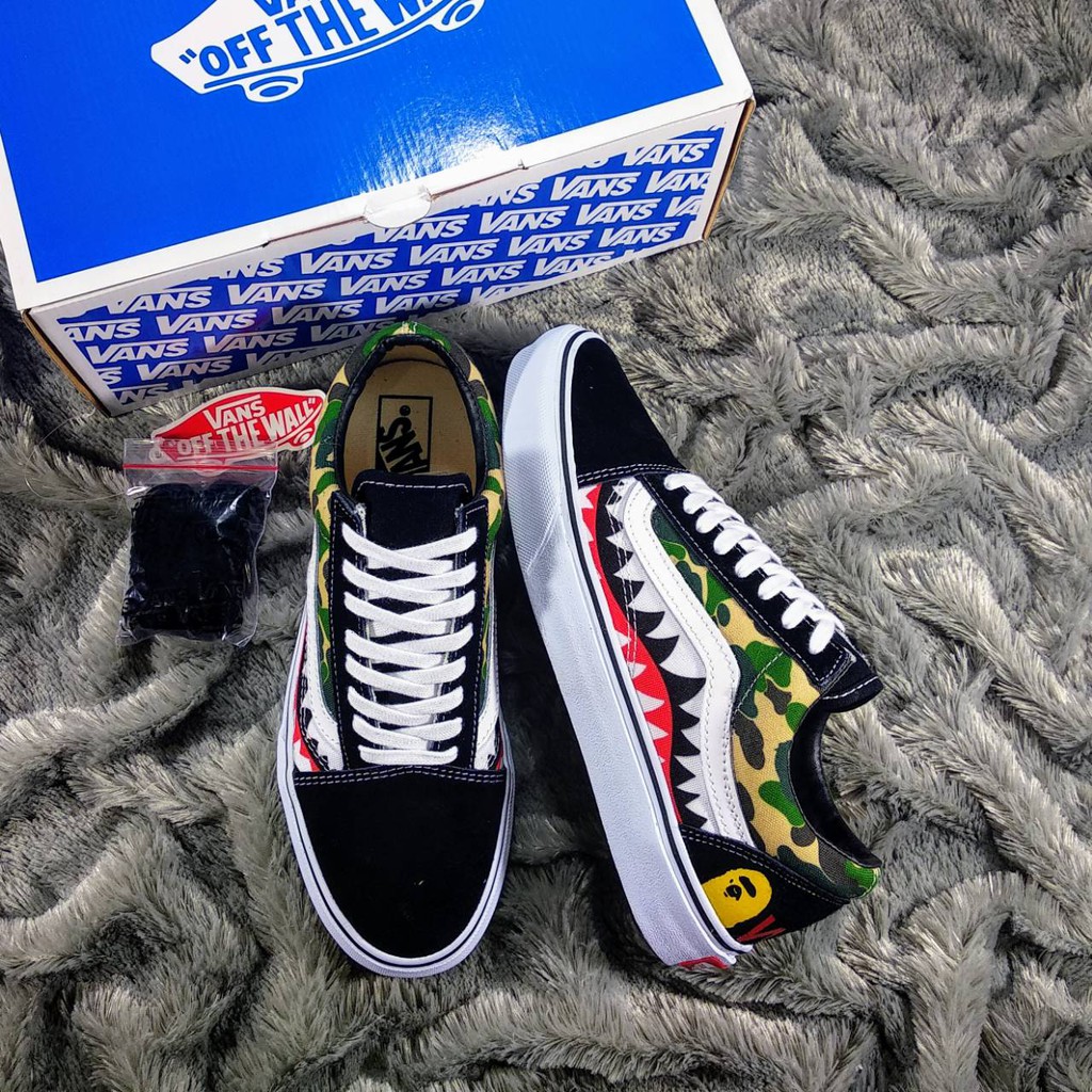 camo bape vans