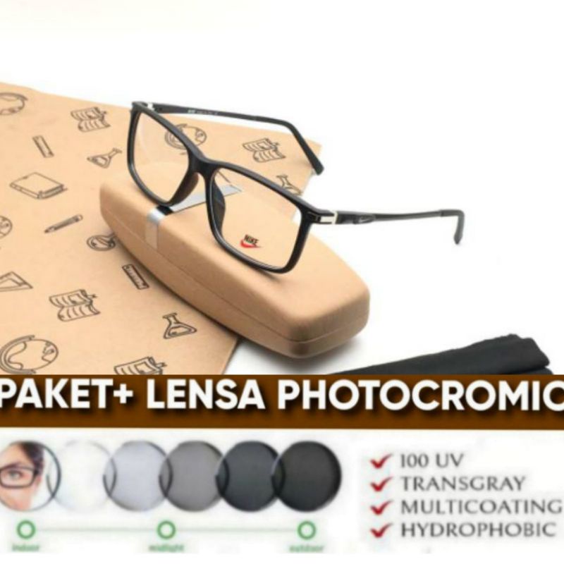 KACAMATA photocromic minus pria anti radiasi|paket lensa blue-ray anti radiasi