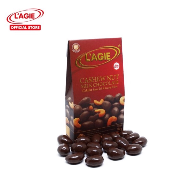 Lagie Cashew Nut Milk Chocolate Cokelat Susu isi Kacang Mete 90gr