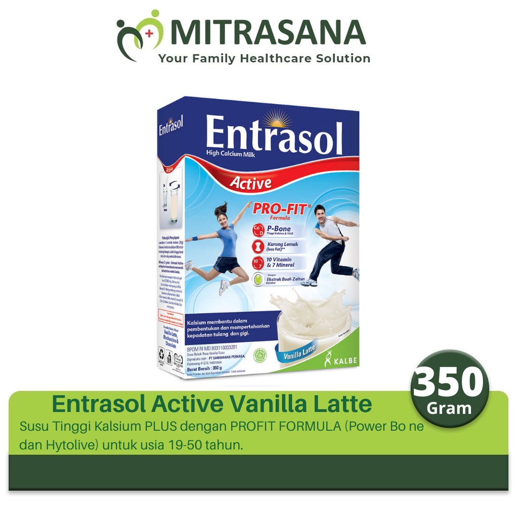 

Entrasol Active Vanilla Latte 350Gr