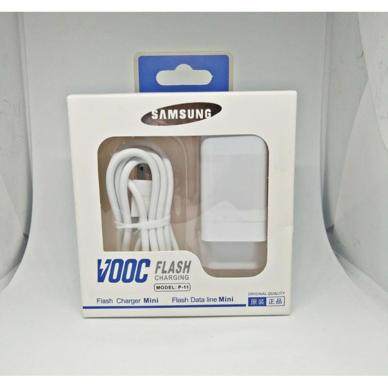 Cas/charger hp Samsung P11/P-11 fast charging 4A 2lubang kabel mikro/micro pengisian super cepat