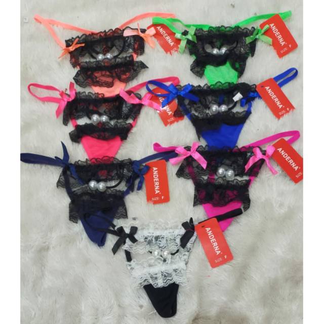 Celana dalam gstring mutiara untuk wanita allsize