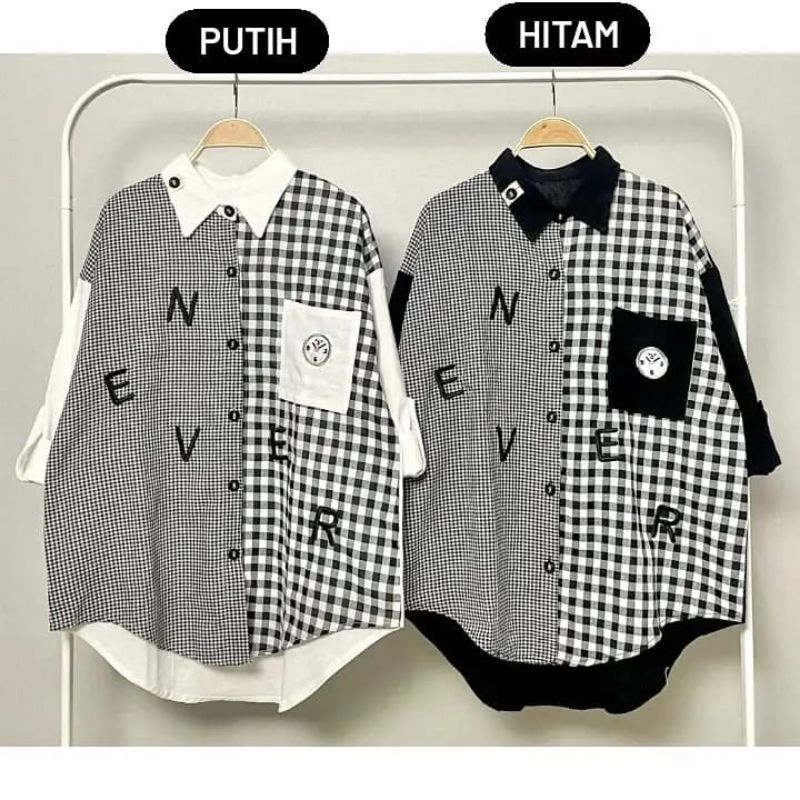 [TWIMZOROOM] KEMEJA KOTAK KATUN MIX LINEN BY LUBANA