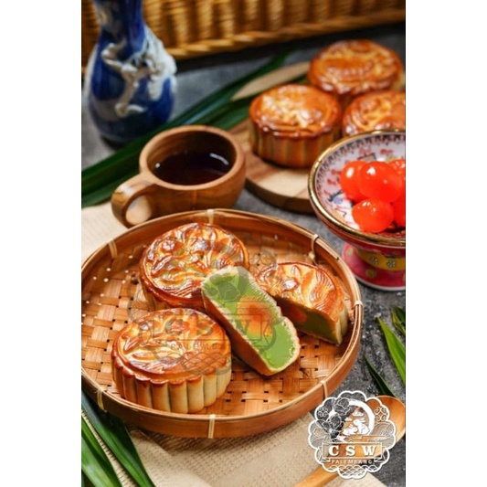Mooncake Citra Sari Wangi Vegetarian / Kue Bulan CSW Vegetarian Palembang Varian 1