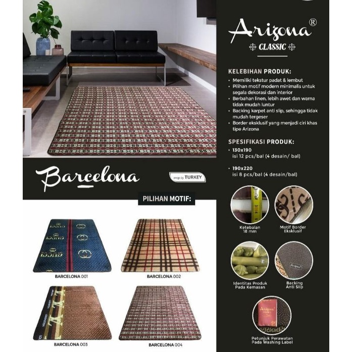 [COD] KARPET ARIZONA CLASICC / KARPET TURKEY TERMURAH / KARPET RUANG TAMU