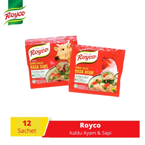 

ROYCO BUMBU KALDU RASA AYAM SAPI - Kemasan Praktis 8gram - Paket Ekonomis 12 sachet 1 RENCENG