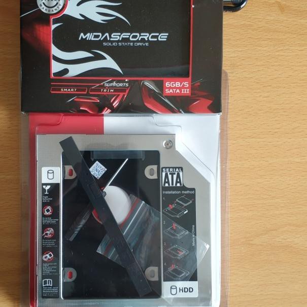 FR-436>> Lebih Murah Paket Ssd 240gb Midasforce Superlightning + Caddy Hdd Ssd