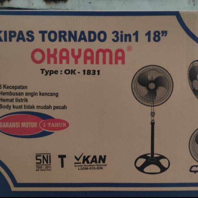 KIPAS TORNADO 3IN1 OKAYAMA 18 IN