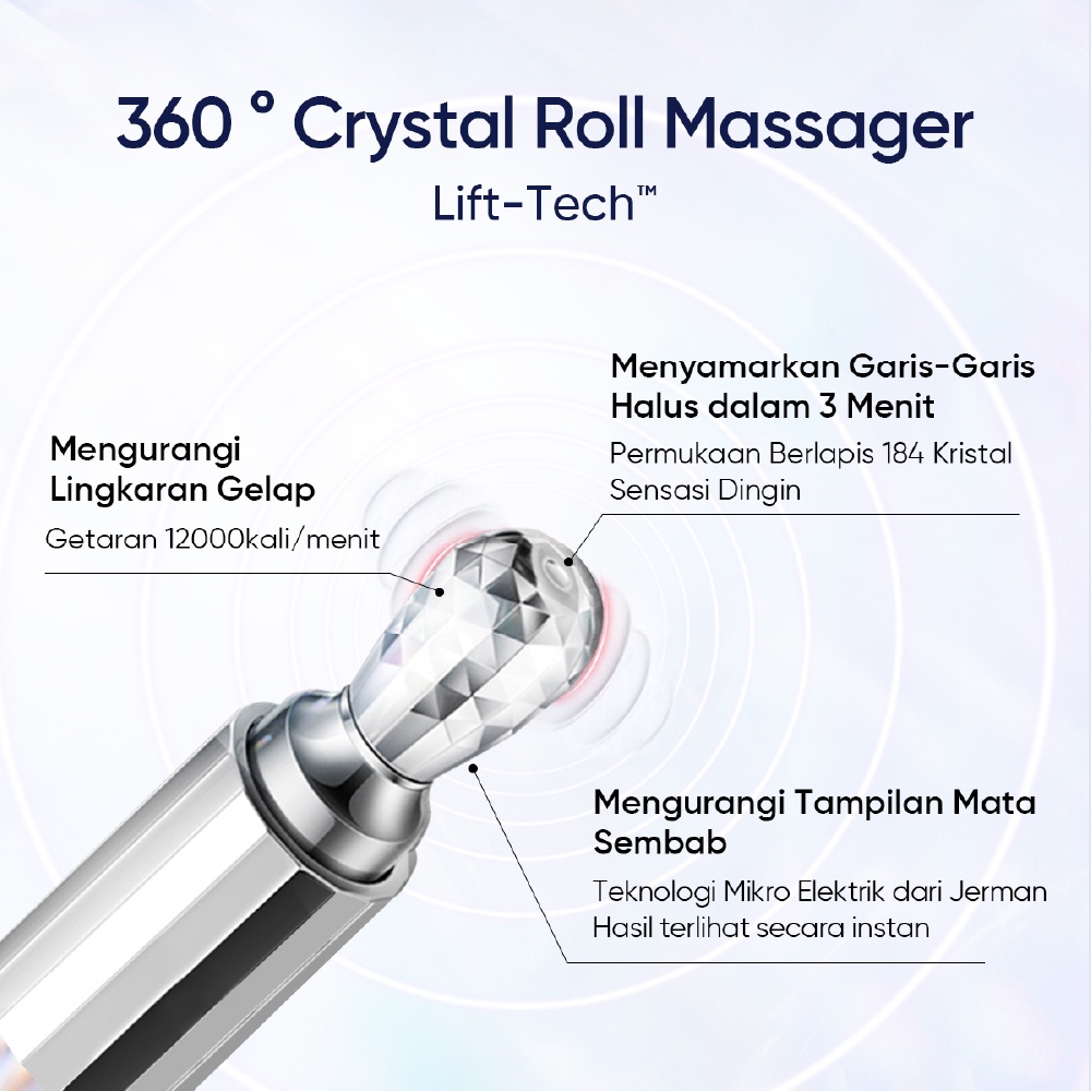 [BPOM] SKINTIFIC 360 CRYSTAL MASSAGER LIFTING EYE CREAM 20ml