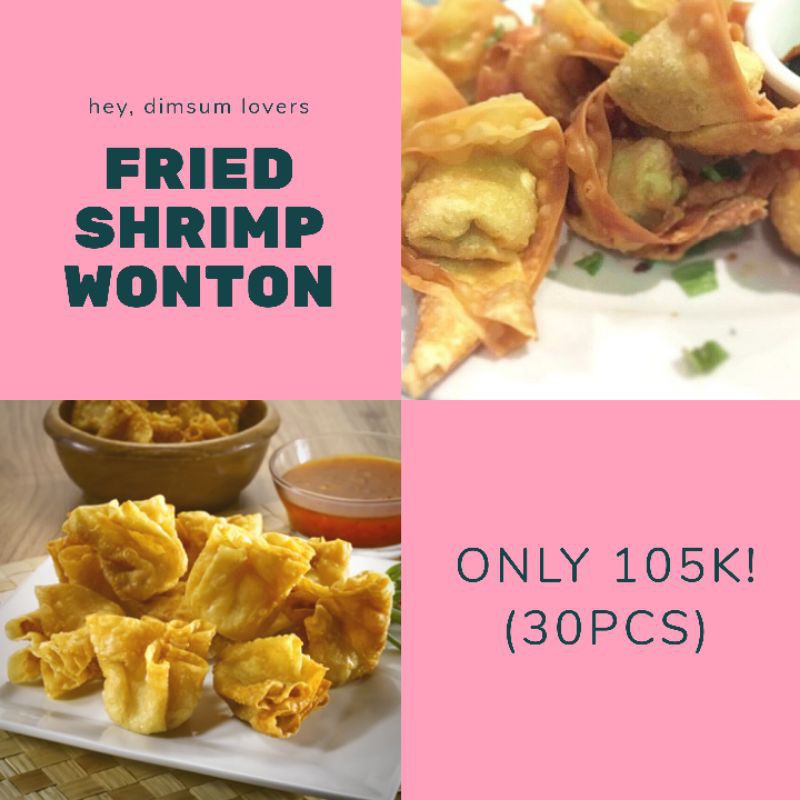 

Pangsit udang frozen halal (Fried shrimp wonton) isi 30
