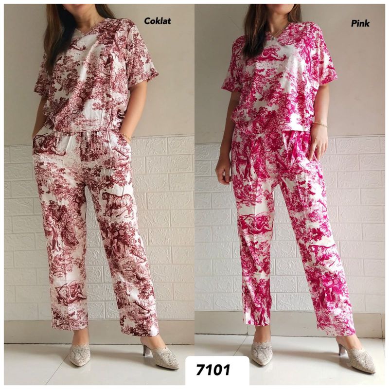 stelan rayon motif  celana panjang  MV-7101