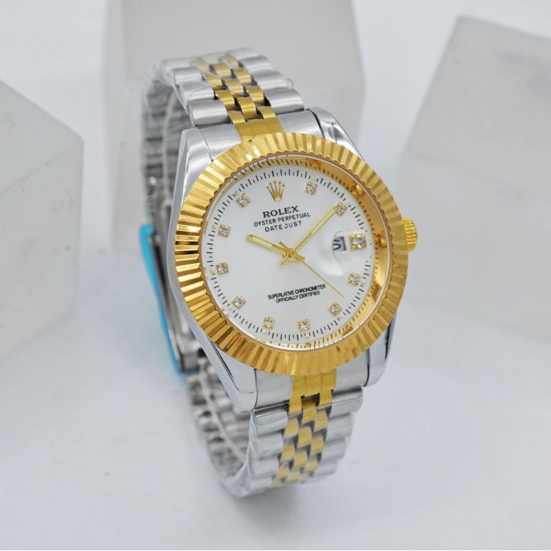 Jam Tangan Rolex Detejust Pria Dan Wanita rantai stainless steel