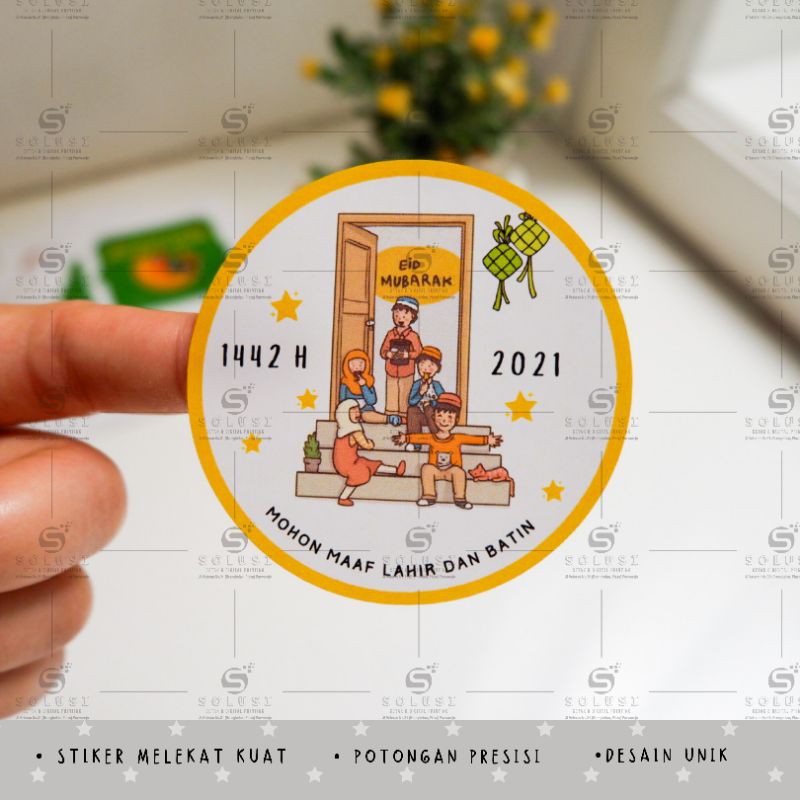 

Stiker Lebaran Lucu / stiker toples lucu / stiker bulat lebaran / stiker