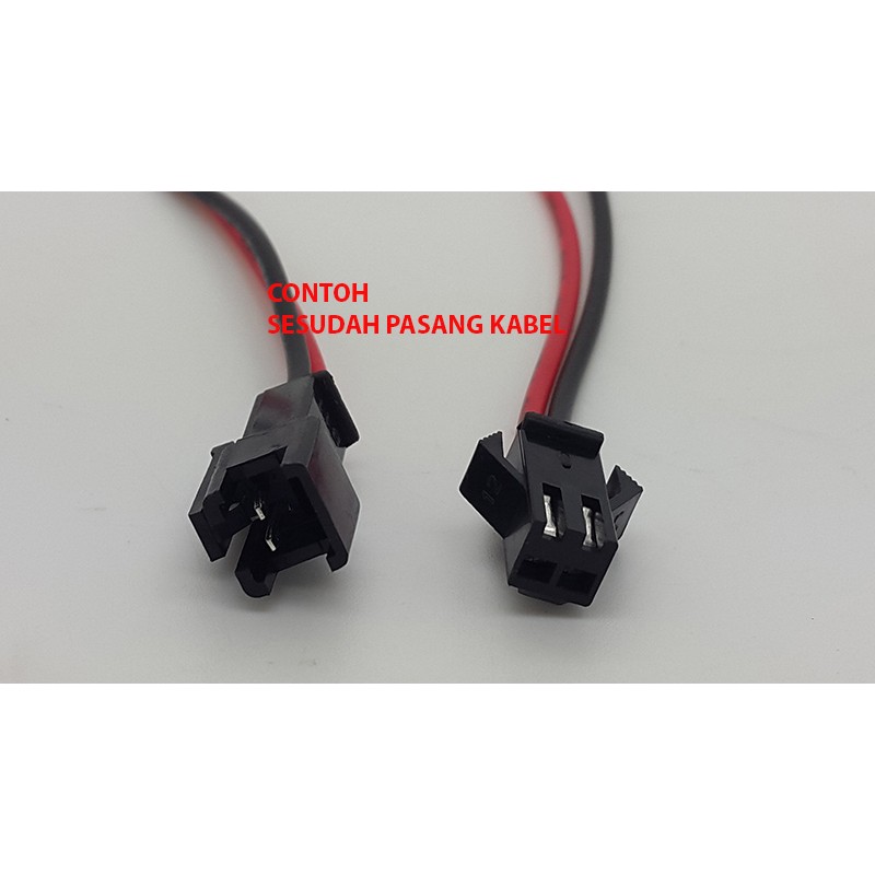 Socket 2 pin ( male + female ) + 4 mata jarum