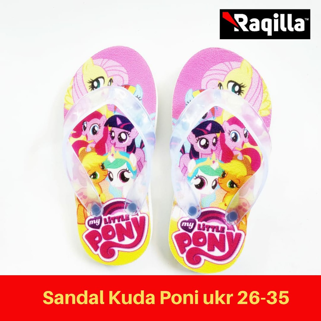 Sandal jepit anak kuda poni sendal anak kudaponi sandal jepit kuda poni my little pony 26-35