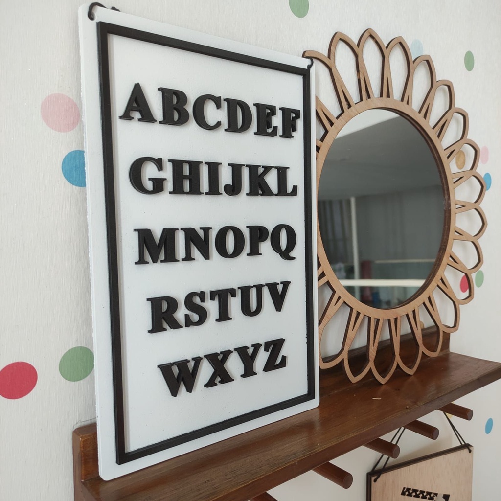 dekorasi dinding anak / dekorasi kamar anak / papan alfabet / papan huruf anak / papan alphabet / pa